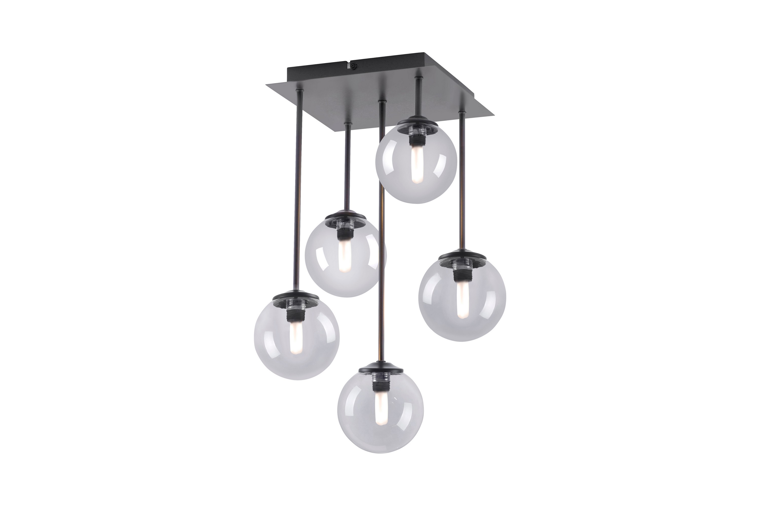 Taklampa Zinacan 25x25 cm Svart