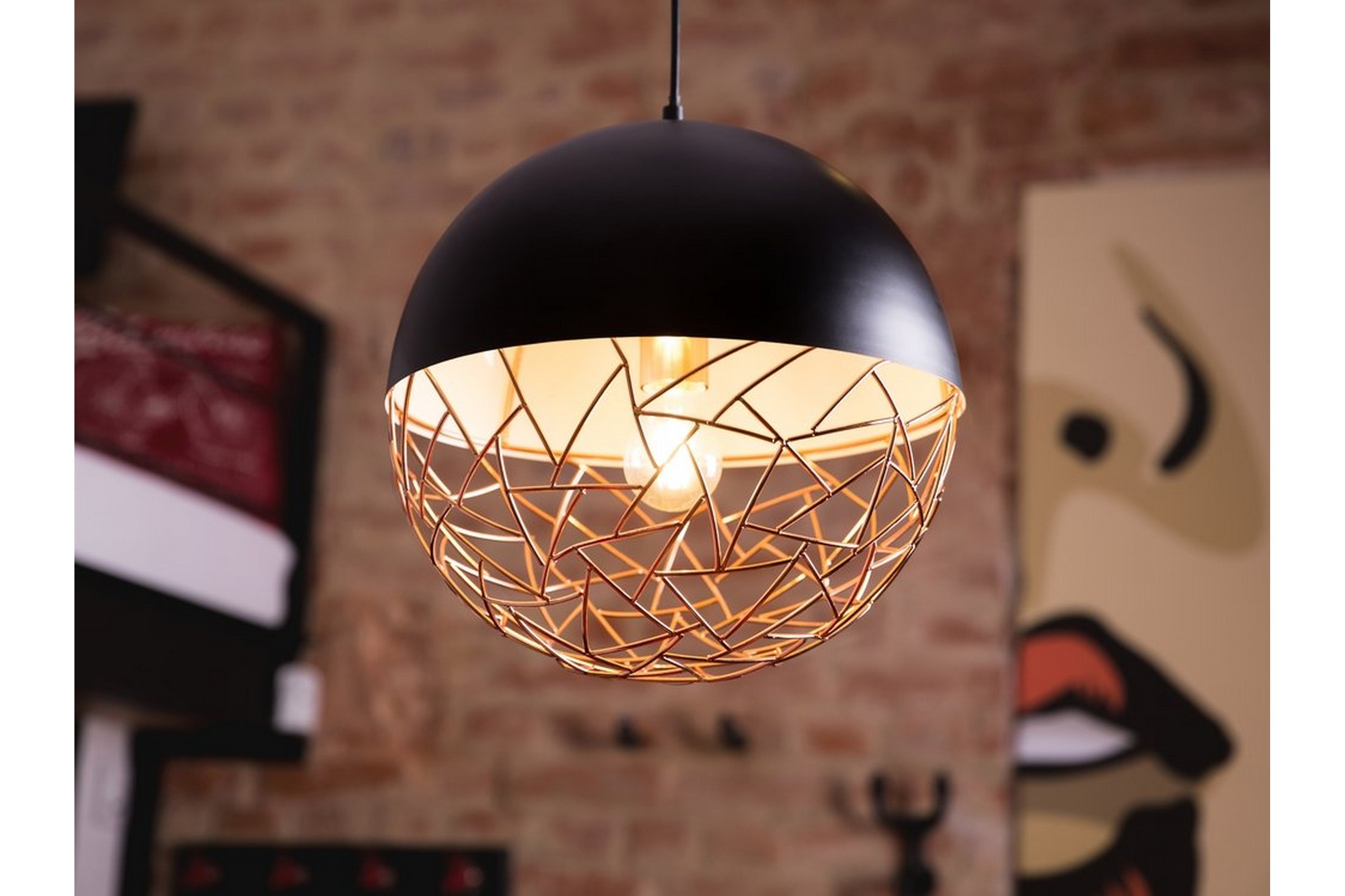 Taklampa Padma 35 cm Svart