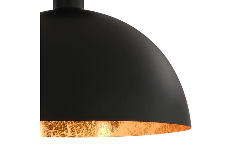 Taklampor 2 st svart och guld halvrunda E27 - Svart - Kökslampa & taklampa kök - Fönsterlampa - Taklampa sovrum - Pendellampa & hänglampa - Hall lampa - Taklampa vardagsrum - Fönsterlampa hängande - Taklampa & takbelysning