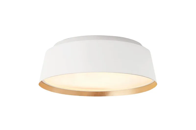 Takmonterad Feiss Asher Matt vit och guld, Matt vit och guld