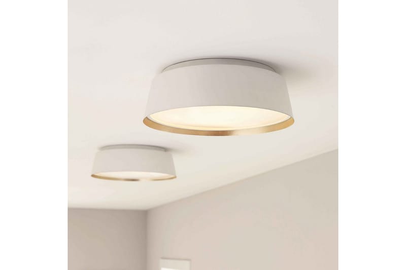 Takmonterad Feiss Asher Matt vit och guld - Matt vit och guld - Belysning - Lampor & belysning inomhus - Taklampa & takbelysning - Takplafond