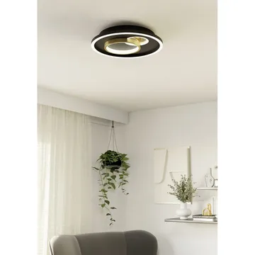 Vägg-/Taklampa Tiriolo - Svart/Guld - Belysning - Lampor & belysning inomhus - Taklampa & takbelysning - Takplafond