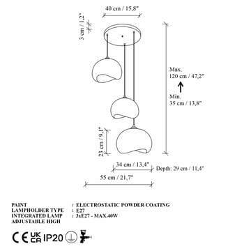 Vyrel Pendellampa - Vit - Belysning - Lampor & belysning inomhus - Taklampa & takbelysning - Kristallkrona & takkrona