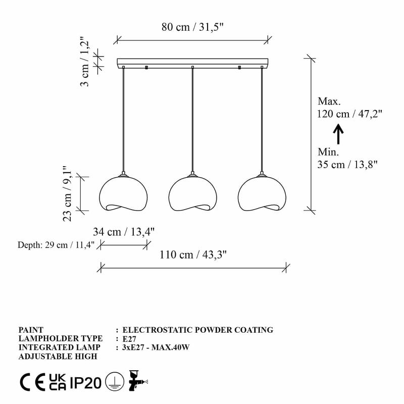 Vyrel Pendellampa - Vit - Belysning - Lampor & belysning inomhus - Taklampa & takbelysning - Kristallkrona & takkrona