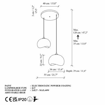 Vyrel Pendellampa - Liljevit - Belysning - Lampor & belysning inomhus - Taklampa & takbelysning - Kristallkrona & takkrona