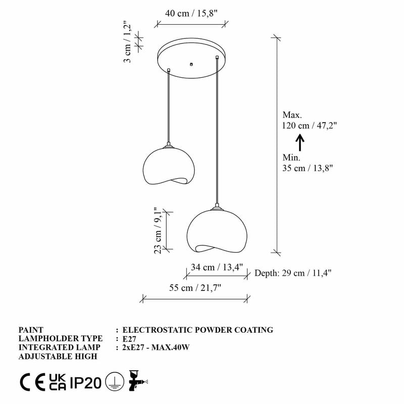 Vyrel Pendellampa - Liljevit - Belysning - Lampor & belysning inomhus - Taklampa & takbelysning - Kristallkrona & takkrona