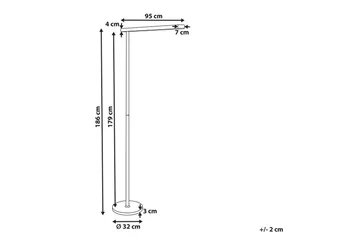 Temerra Golvlampa 186 cm - Grå - Belysning - Lampor & belysning inomhus - Golvlampa