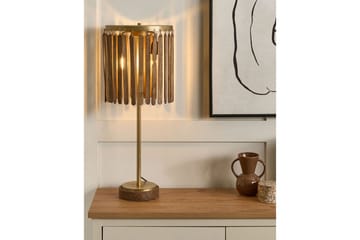 Tenedos Bordslampa 77 cm E27 - Mässing/Mörk trä - Belysning - Lampor & belysning inomhus - Bordslampa