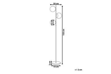 Thaslo Golvlampa 153 cm - Guld/Vit - Belysning - Lampor & belysning inomhus - Golvlampa