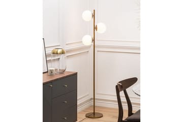 Thaslo Golvlampa 153 cm - Guld/Vit - Belysning - Lampor & belysning inomhus - Golvlampa