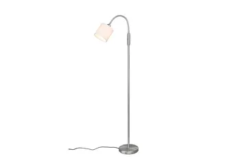 Tommy Golvlampa 1L E14 borstad stål/ vit - Borstad stål/Vit - Belysning - Lampor & belysning inomhus - Golvlampa