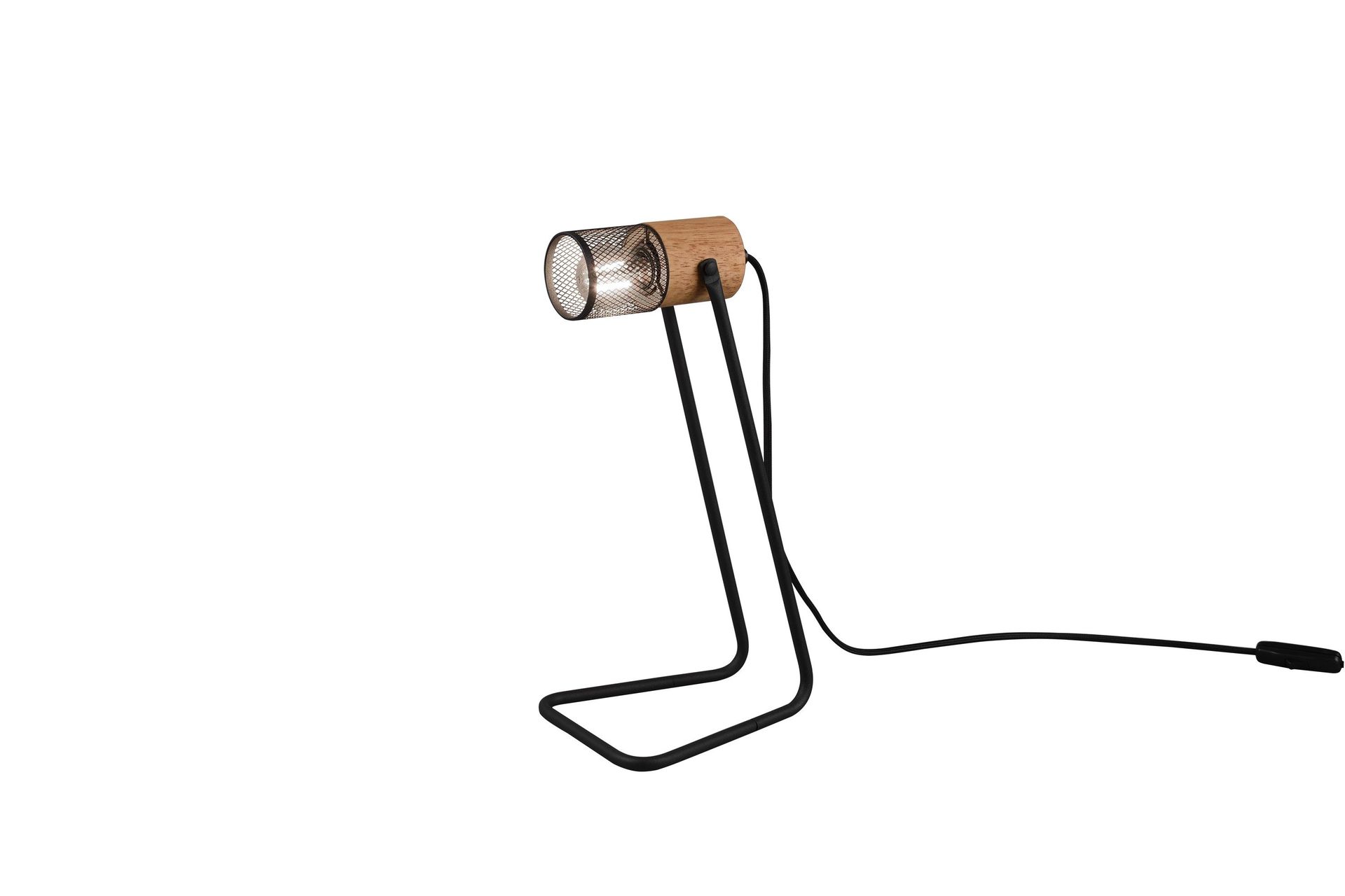 Tosh Bordslampa E27 mattsvart - Natur/Matt svart