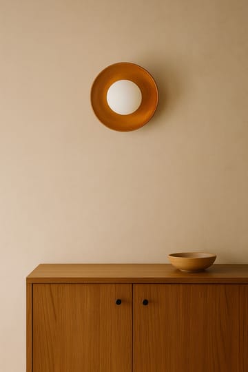 Beylin Vägglampa 24 cm Rund - Ek Vit - Belysning - Lampor & belysning inomhus - Vägglampa