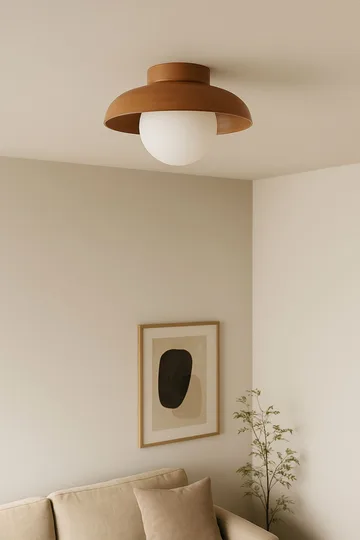 Beylin Vägglampa 24 cm Rund - Ek Vit - Belysning - Lampor & belysning inomhus - Vägglampa