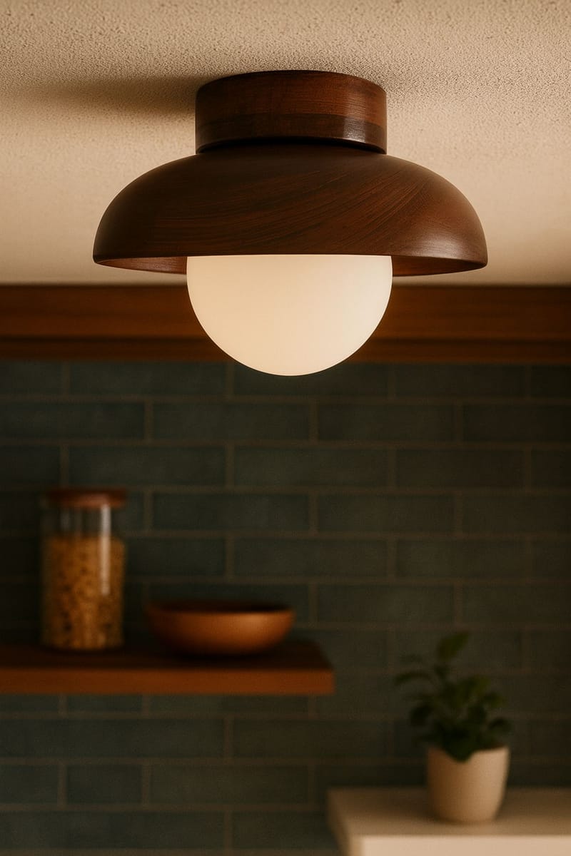 Beylin Vägglampa 24 cm Rund - Valnöt Vit - Belysning - Lampor & belysning inomhus - Vägglampa