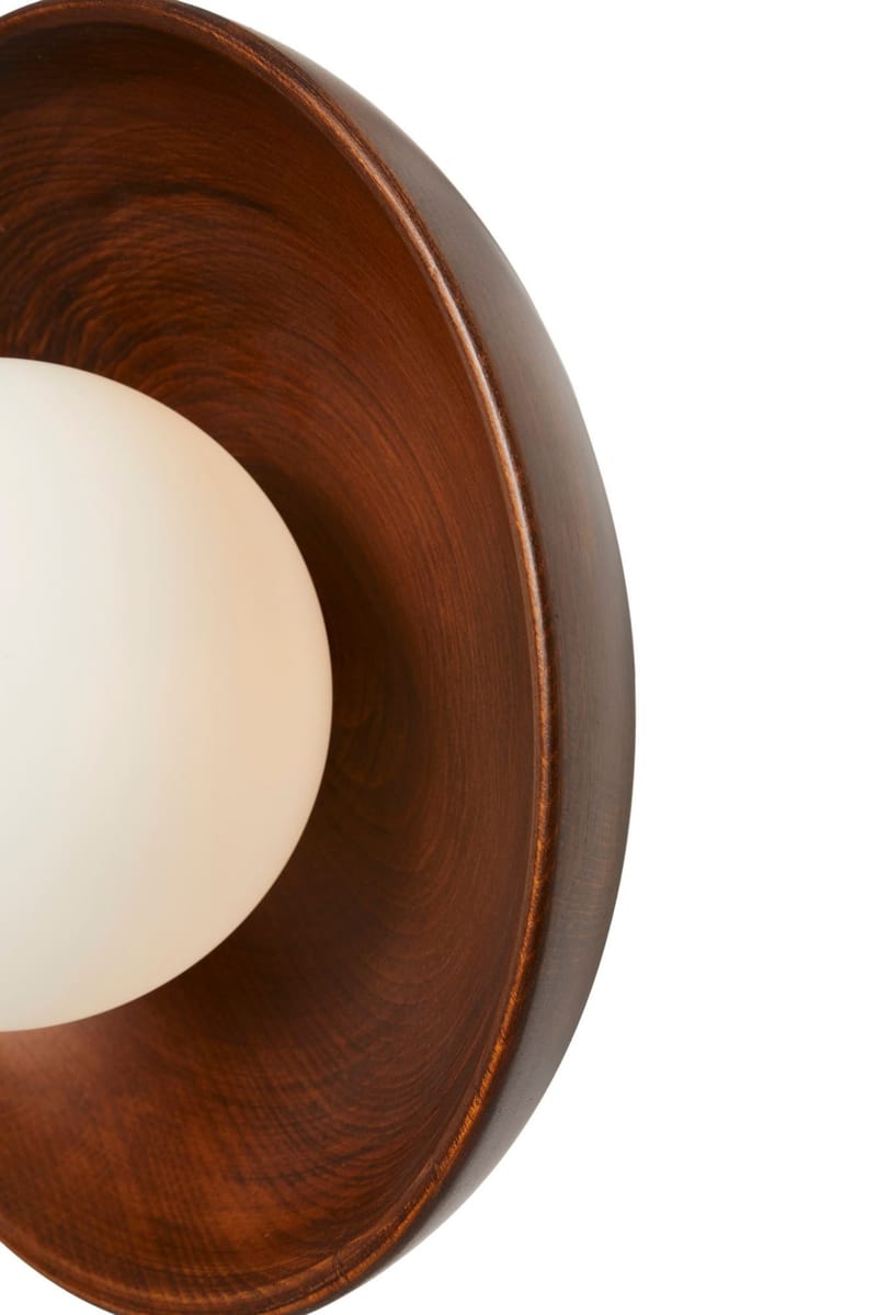 Beylin Vägglampa 24 cm Rund - Valnöt Vit - Belysning - Lampor & belysning inomhus - Vägglampa