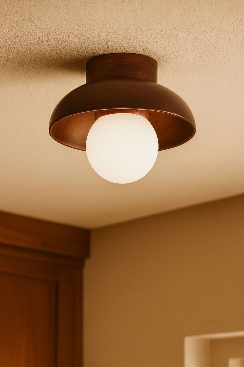 Beylin Vägglampa 24 cm Rund - Valnöt Vit - Belysning - Lampor & belysning inomhus - Vägglampa