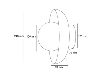 Beylin Vägglampa 24 cm Rund - Valnöt Vit - Belysning - Lampor & belysning inomhus - Vägglampa