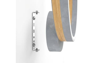 Vägglampa Eglo Cadinaro Grå/Trä Rund - Belysning - Lampor & belysning inomhus - Vägglampa