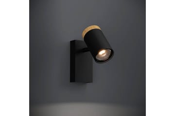 Vägglampa Eglo Cartagena Svart/Trä - Belysning - Lampor & belysning inomhus - Hall lampa