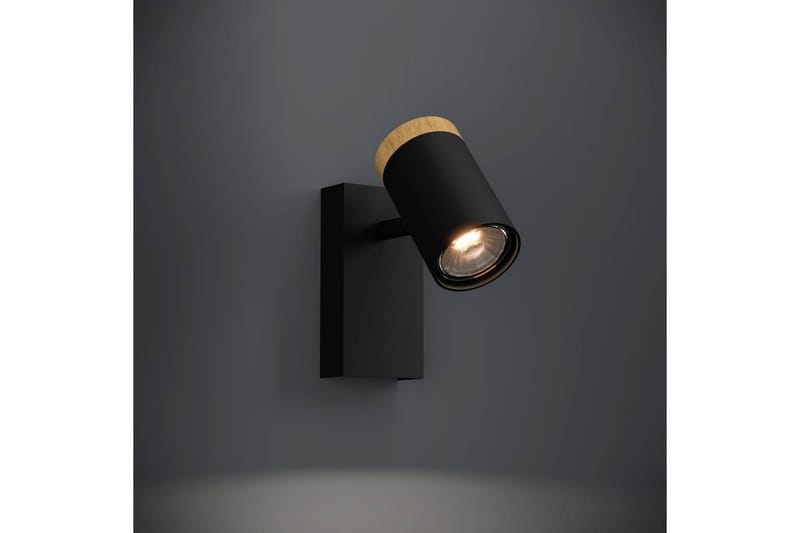Vägglampa Eglo Cartagena Svart/Trä - Belysning - Lampor & belysning inomhus - Vägglampa