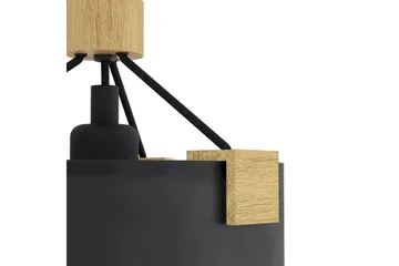 Vägglampa Eglo Potosi Svart/Trä - Belysning - Lampor & belysning inomhus - Vägglampa - Väggarmatur