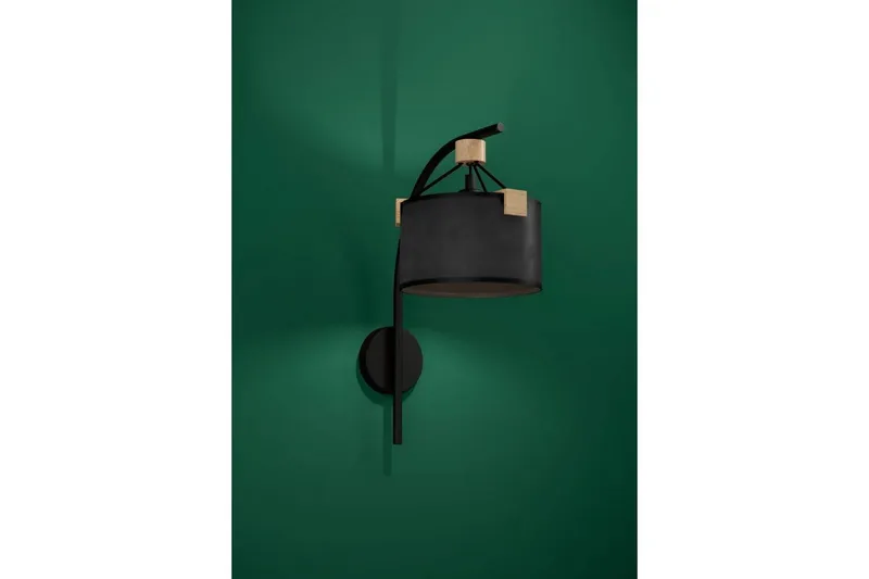 Vägglampa Eglo Potosi Svart/Trä - Belysning - Lampor & belysning inomhus - Vägglampa - Väggarmatur