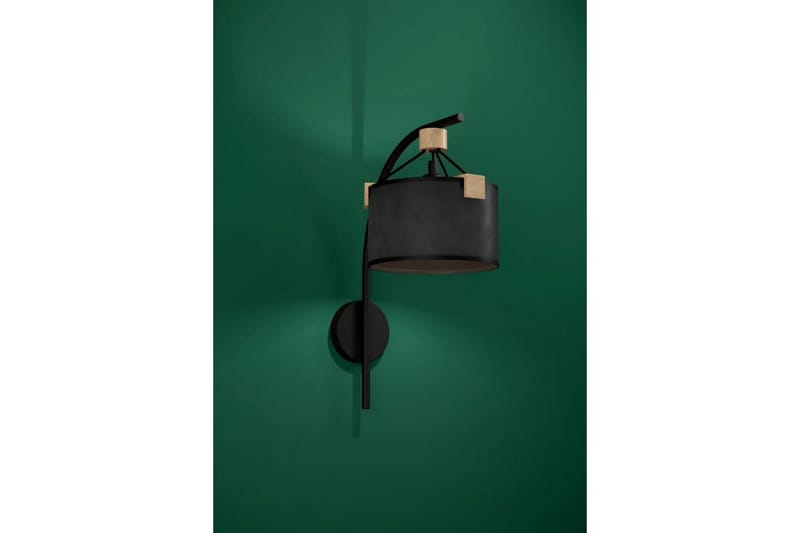 Vägglampa Eglo Potosi Svart/Trä - Belysning - Lampor & belysning inomhus - Vägglampa