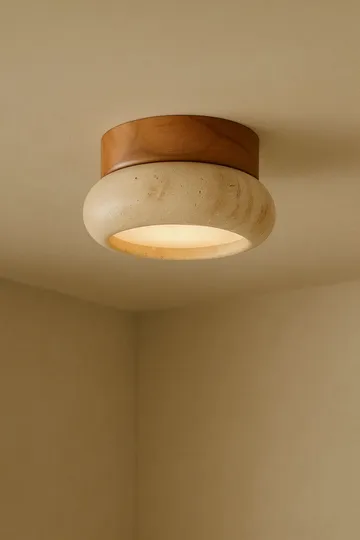Eryvin Vägglampa 15 cm Rund - Ek Beige - Belysning - Lampor & belysning inomhus - Vägglampa