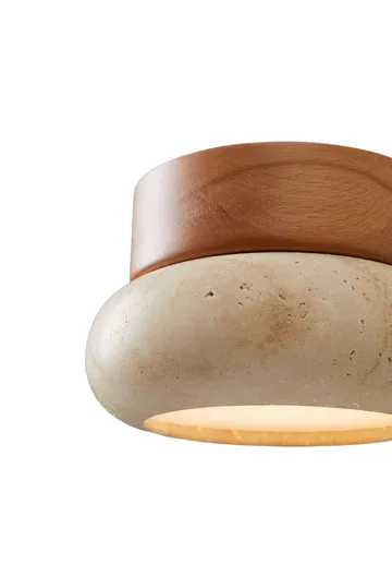 Eryvin Vägglampa 15 cm Rund - Ek Beige - Belysning - Lampor & belysning inomhus - Vägglampa