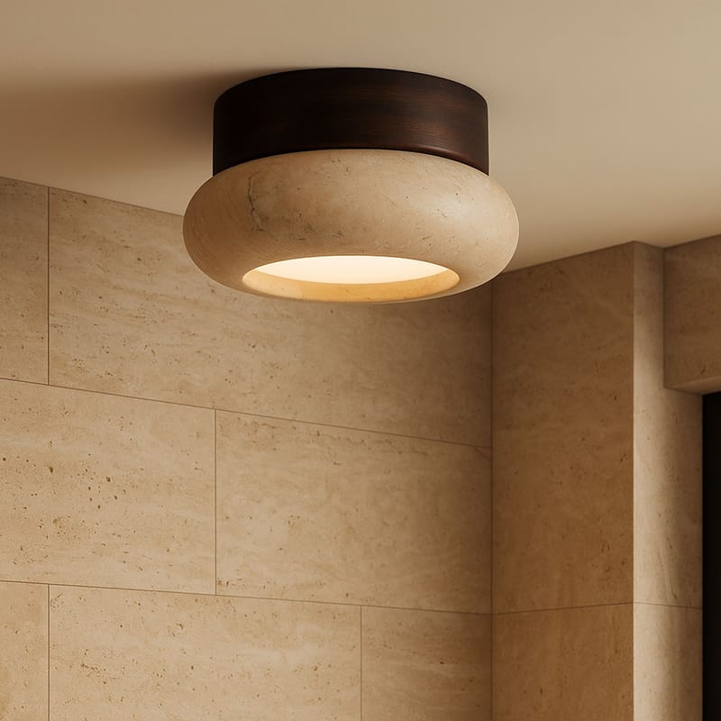 Eryvin Vägglampa 15 cm Rund - Valnöt Beige - Belysning - Lampor & belysning inomhus - Vägglampa