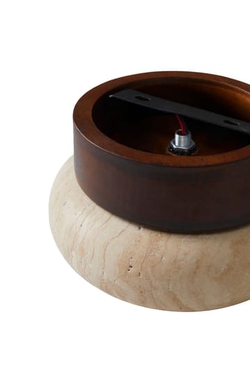 Eryvin Vägglampa 15 cm Rund - Valnöt Beige - Belysning - Lampor & belysning inomhus - Vägglampa