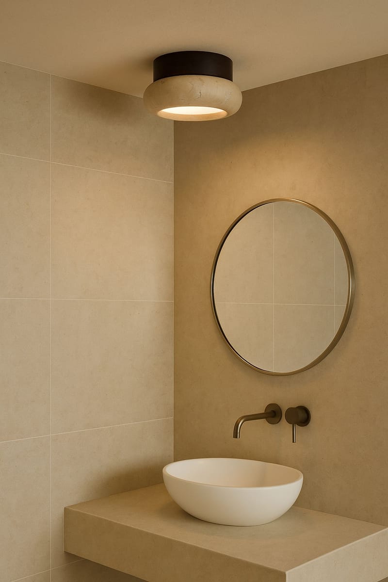 Eryvin Vägglampa 15 cm Rund - Valnöt Beige - Belysning - Lampor & belysning inomhus - Vägglampa