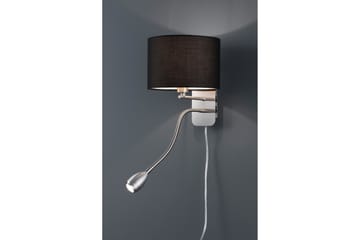 Hotel vägglampa med läslampa E14 + LED svart - Svart - Belysning - Lampor & belysning inomhus - Vägglampa