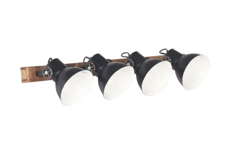 Industriell vägglampa svart 90x25 cm E27 - Svart - Sänglampa vägg - Väggarmatur - Vägglampa