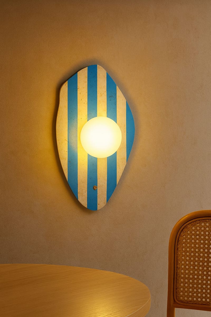 Javoren Vägglampa 10 cm - Beige, Vit, Blå - Belysning - Lampor & belysning inomhus - Vägglampa