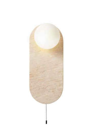 Kummer Vägglampa 10 cm Oval - Beige Och Vit - Belysning - Lampor & belysning inomhus - Vägglampa