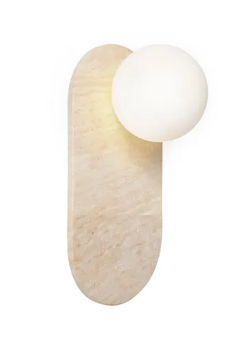 Kummer Vägglampa 10 cm Oval - Beige Och Vit - Belysning - Lampor & belysning inomhus - Vägglampa