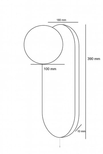 Kummer Vägglampa 10 cm Oval - Beige Och Vit - Belysning - Lampor & belysning inomhus - Vägglampa