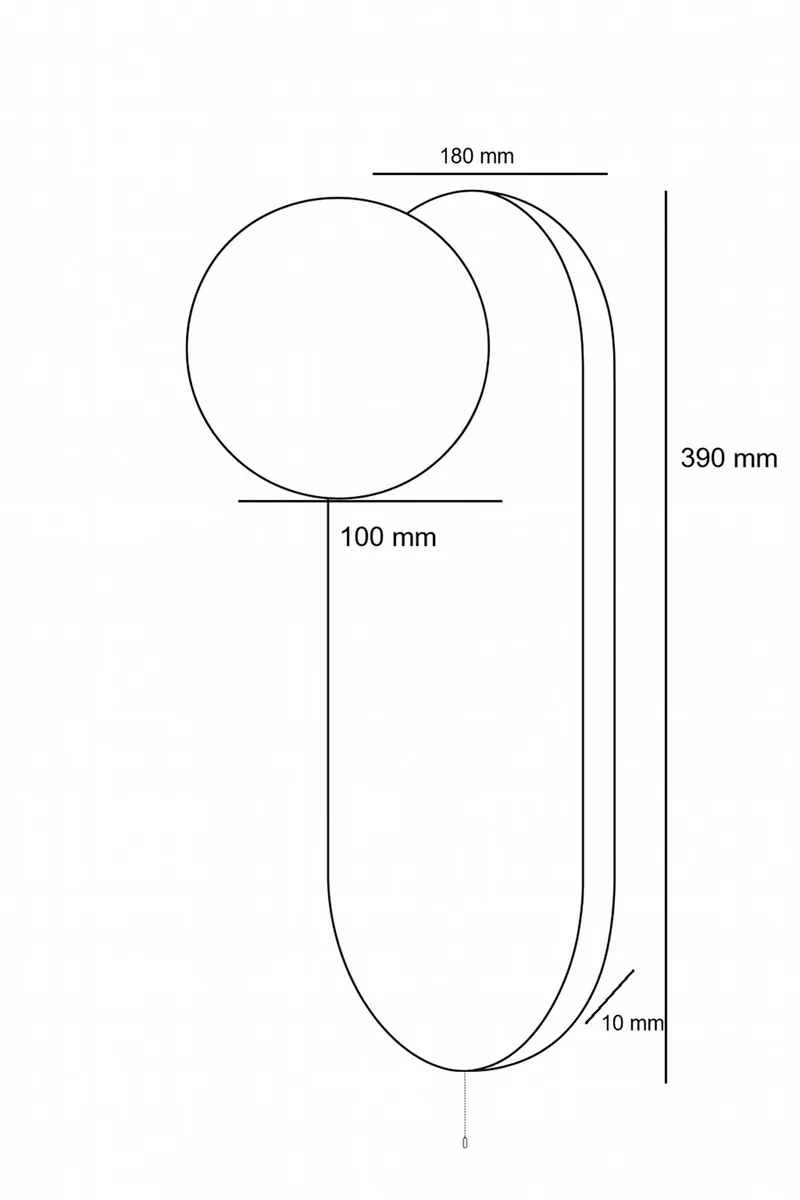 Kummer Vägglampa 10 cm Oval - Beige Och Vit - Belysning - Lampor & belysning inomhus - Vägglampa