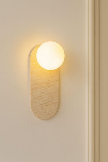 Kummer Vägglampa 10 cm Oval - Beige Och Vit - Belysning - Lampor & belysning inomhus - Vägglampa