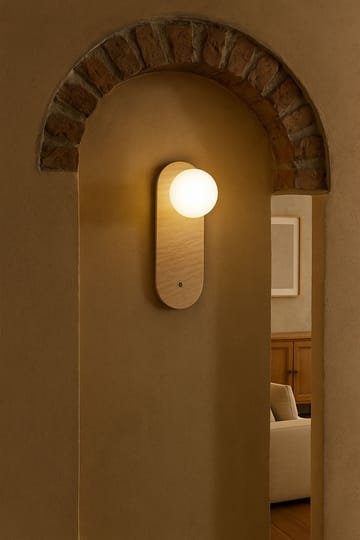Kummer Vägglampa 10 cm Oval - Sliten Beige Vit - Belysning - Lampor & belysning inomhus - Vägglampa