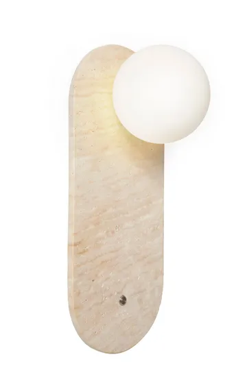 Kummer Vägglampa 10 cm Oval - Sliten Beige Vit - Belysning - Lampor & belysning inomhus - Vägglampa