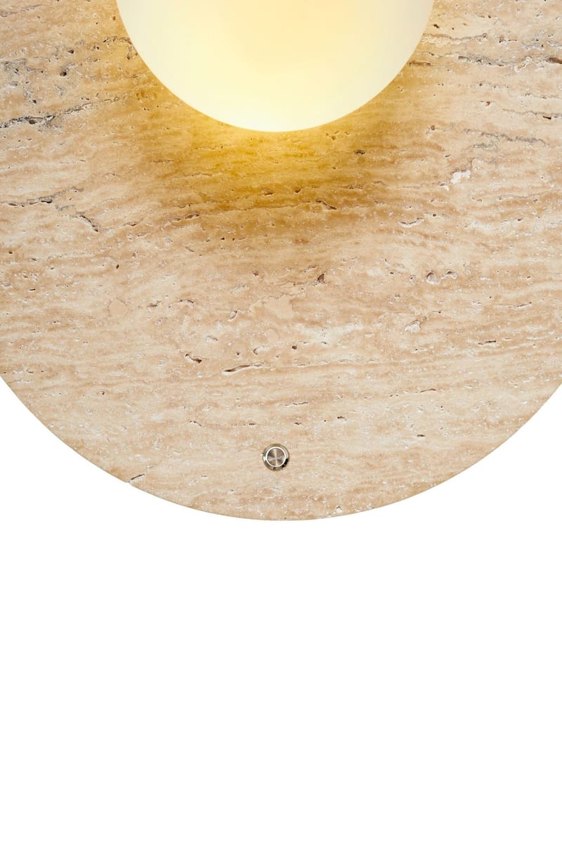 Kummer Vägglampa 10 cm Rund - Beige Och Vit - Belysning - Lampor & belysning inomhus - Vägglampa