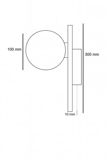 Kummer Vägglampa 10 cm Rund - Beige Och Vit - Belysning - Lampor & belysning inomhus - Vägglampa