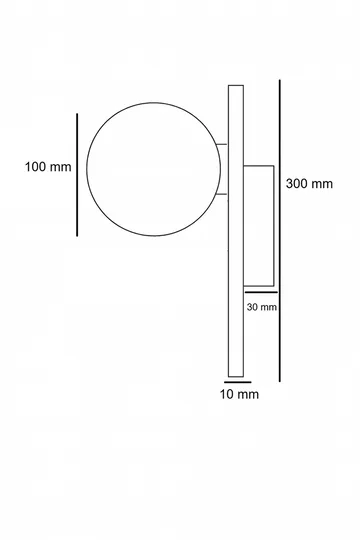 Kummer Vägglampa 10 cm Rund - Beige Och Vit - Belysning - Lampor & belysning inomhus - Vägglampa