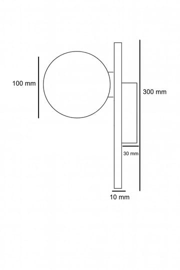 Kummer Vägglampa 10 cm Rund - Beige Och Vit - Belysning - Lampor & belysning inomhus - Vägglampa