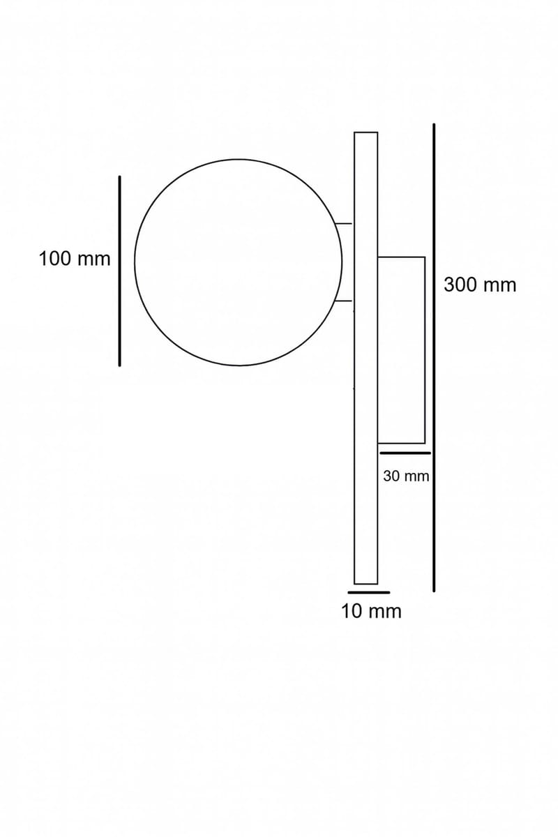 Kummer Vägglampa 10 cm Rund - Beige Och Vit - Belysning - Lampor & belysning inomhus - Vägglampa
