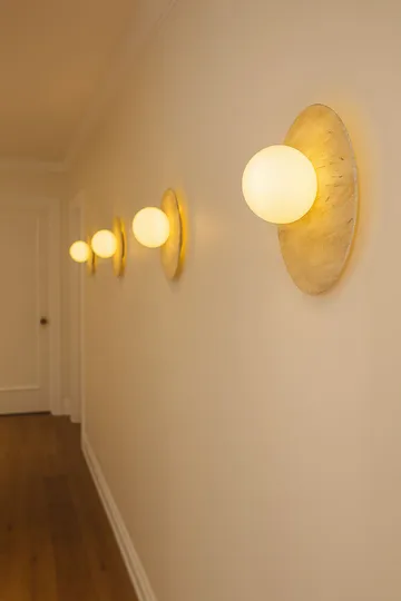 Kummer Vägglampa 10 cm Rund - Beige Och Vit - Belysning - Lampor & belysning inomhus - Vägglampa