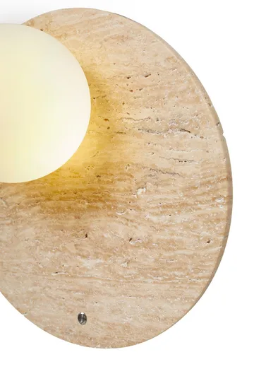 Kummer Vägglampa 10 cm Rund - Beige Och Vit - Belysning - Lampor & belysning inomhus - Vägglampa